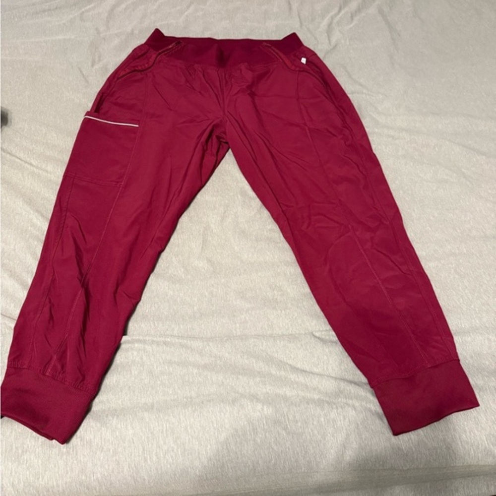 Cherokee Infinity Red Jogger Scrub Pants